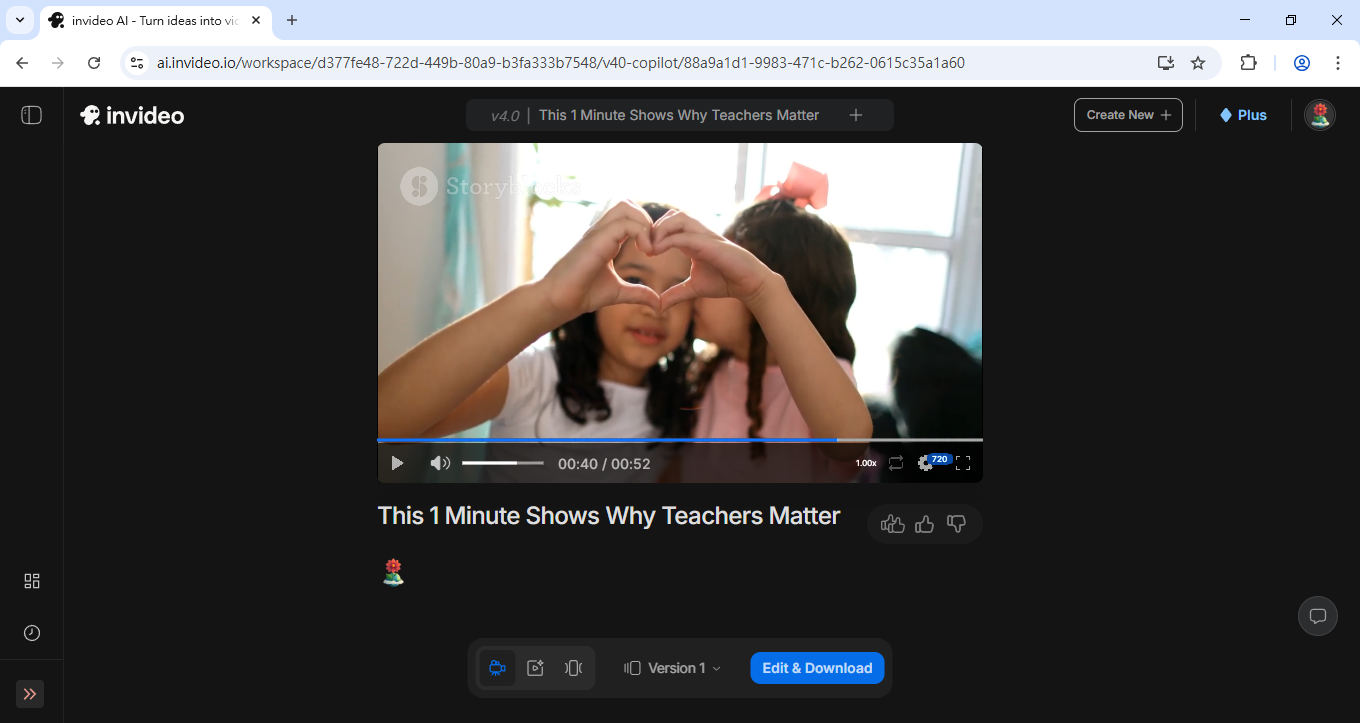 在 InVideo 中搜尋並替換素材